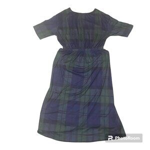 SHEIN Woman’s Plaid Dress with Unbalanced Pockets - Blue and green - Sixe XL